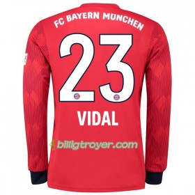 Billige Fotballdrakter FC Bayern München Vidal 23 Hjemmedraktsett 2018/19 Langermet